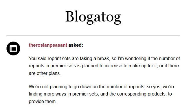 Blogatog reprints in premier sets