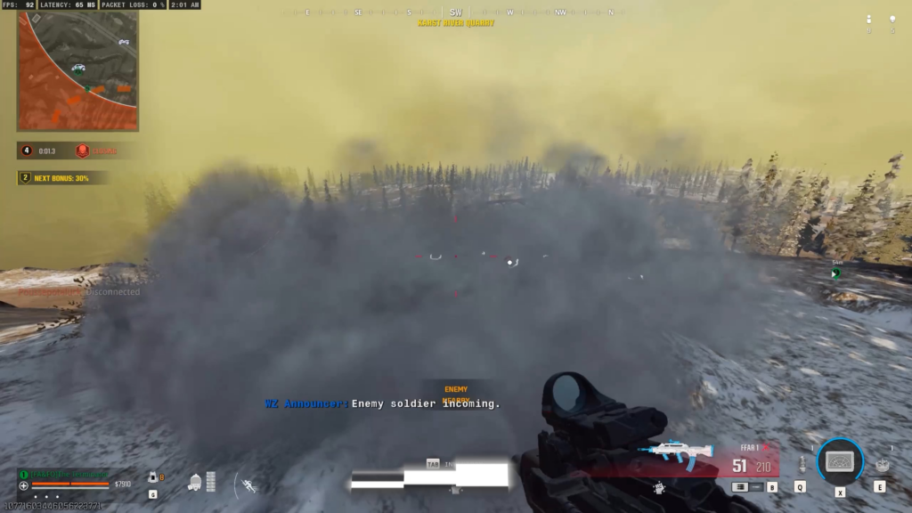 COD just edged me without giving me an explosion! I guess my mine was defective??