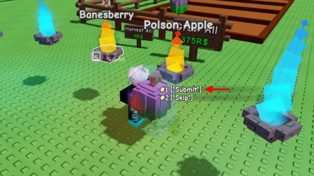 Summon Severed Spine by submitting plants
