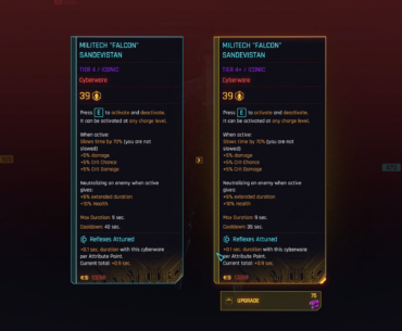 V try's Sandevistan for the first time, has a heart attack and fucking dies.