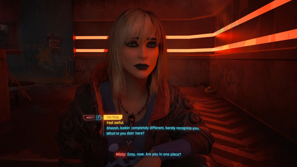 Misty carried the emotional weight of the Tower ending. (Phantom Liberty)