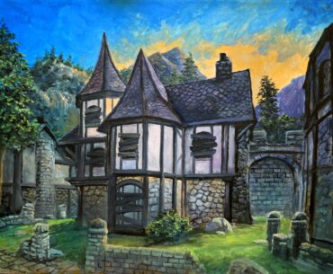 Elder Scrolls Oblivion, abandoned house in Cheydinhal oil painting by me
