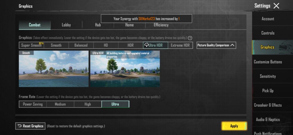 It’s 2025 and PUBGM still doesn’t support 60-120 fps support on ultra HDR graphics settings, even on latest devices