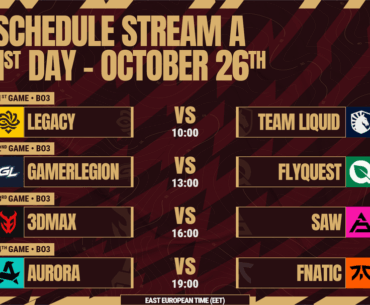 PGL Masters Bucharest 2025 - Day 1 Schedule