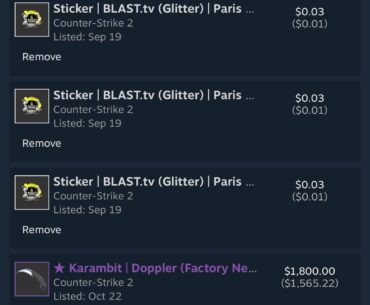Traded up knives sellable?