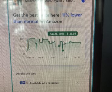 Microsoft shopping is telling me that 7800x3d was at 128$ new on Amazon. Is this a bug or smth?