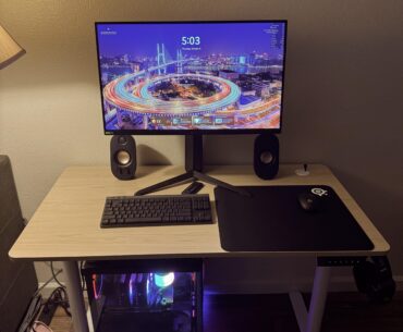 Small apartment just got my pc setup let me know how I can improve