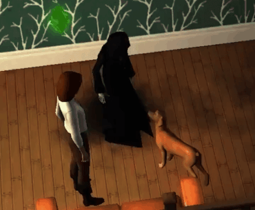 Grim reaper sends dog to after life - Sims 3