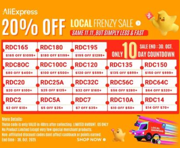 PayPal or PayPal Later on AliExpress can combine with 20% off coupons. Ends 11/07/25.[USA]