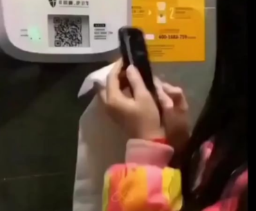 Chinese public toilet won't provide tissue paper until you watch an ad.