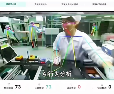 AI behavioral analysis on factory workers, every step is monitored including attention detection from facial expressions