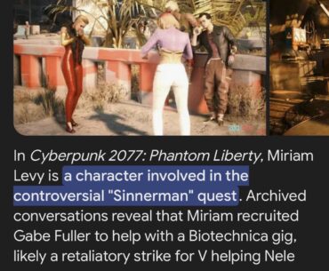 Ah yes, the controversial Phantom Liberty Quest, sinnerman.