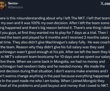 Senzu providing additional information on his past in NKT.