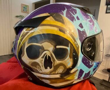 Painted my buddy a custom helmet - his favorite skins are…
