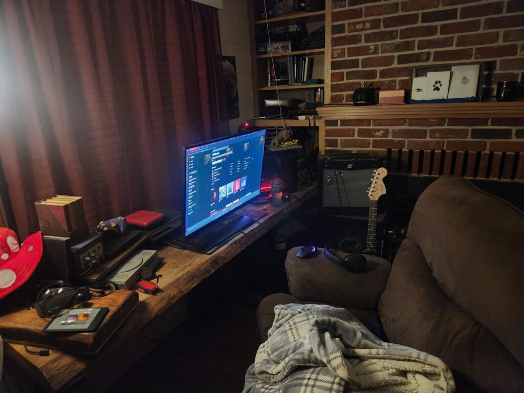 My cozy domain. Never going back to a gaming chair