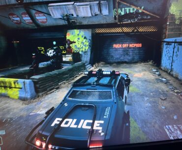 Today I discovered you cannot get into Dogtown driving a police car!