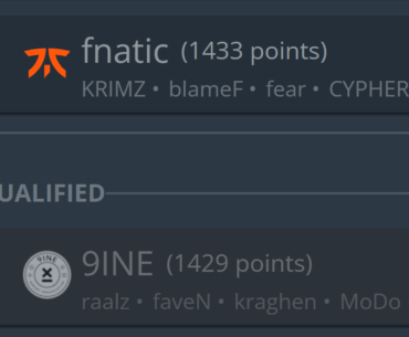 fnatic and 9INE will battle for the last spot at the major in a bo5 final in 3 hours