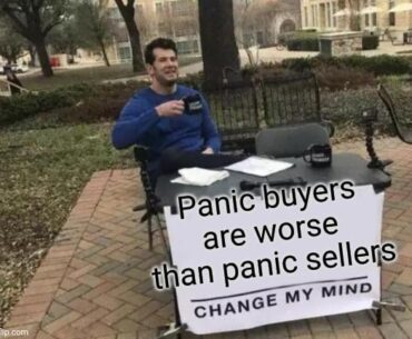 At least the sellers had a stronger incentive to panic...
