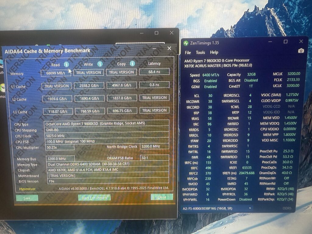 9800x3d DDR5 RAM OC