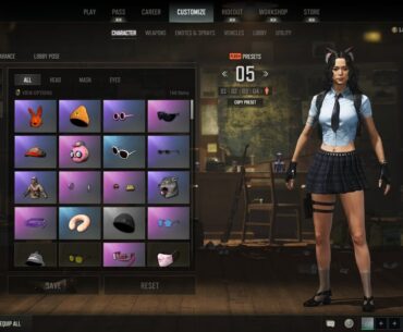 Customisation of contenders and characters