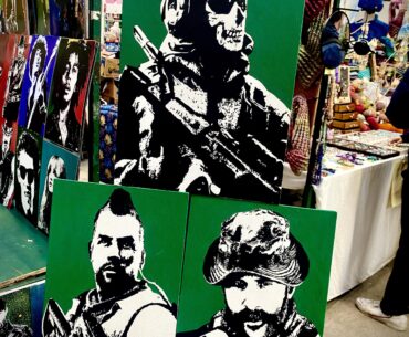 Artist from Ireland. Did some retouching today on my paintings of Ghost, MacTavish & Price 👍