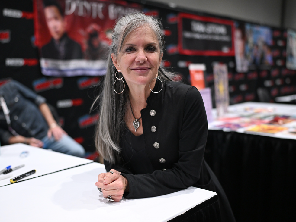 Jennifer Hale signs autographs during New York Comic Con 2025 at The Jacob K. Javits Convention Center on October 09, 2025 in New York City