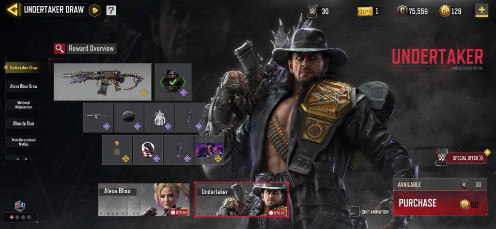 Undertaker Skin 1st draw