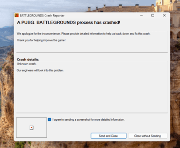 A PUBG: BATTLEGROUNDS process has crashed! How to fix this error?
