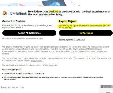 How to not have any visitors - "Pay to Reject" cookies