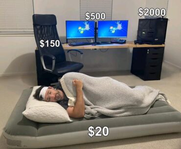 When you spend your entire budget on RGB but sleep on a cardboard box