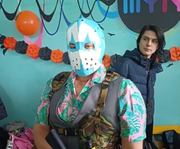 My friend put together a terrorist costume from the game.
