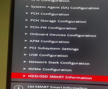 And tpm setting not found