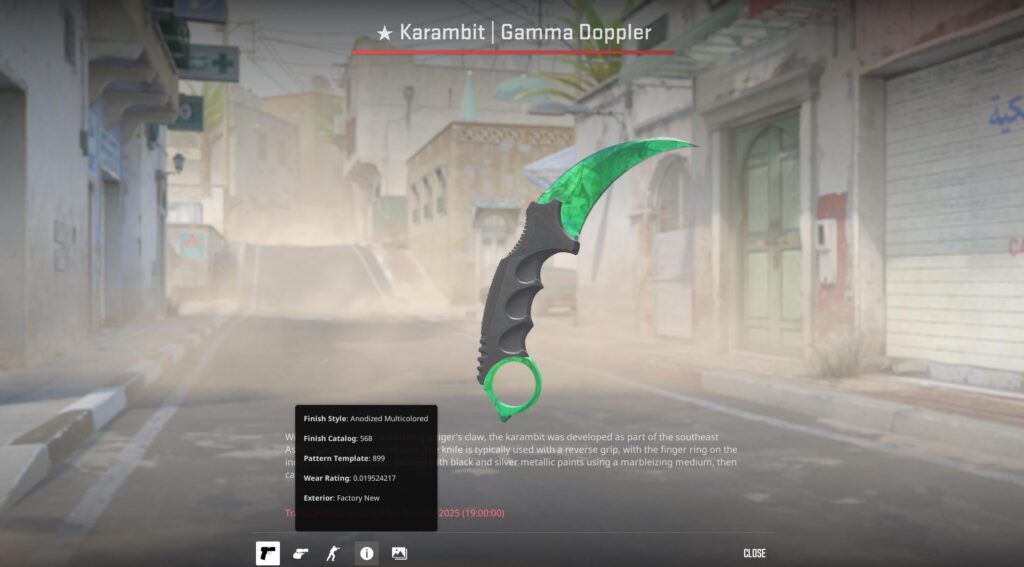 Traded up into an Karambit Emerald