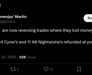 Allegedly Tradeit are reversing trades where they lost money due to the update