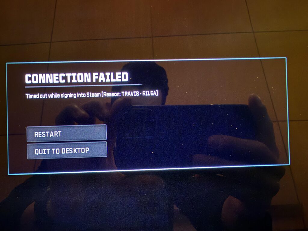 Steam, giving connection failed for 3 days now