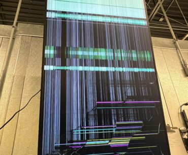 This broken monitor at my job reminded me instantly of cyberpunk… it’s a problem