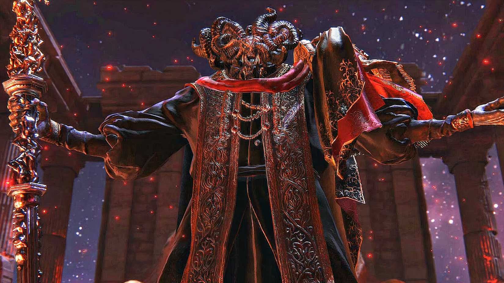Mohg Lord of Blood in Elden ring.