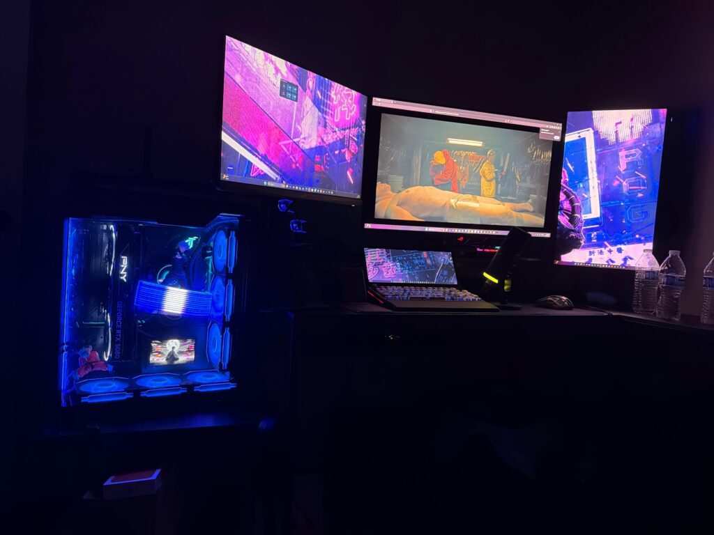 My pc is finally complete ryzen 9 9950 x3d with a 5080 rog strix b850-f motherboard rate my pc