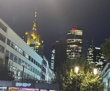 So I was walking down in Frankfurt last night…