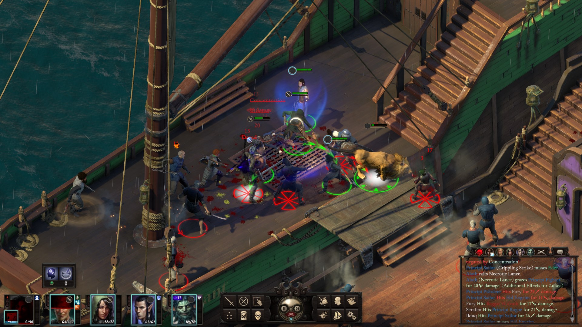 Ship combat in Pillars of Eternity 2.