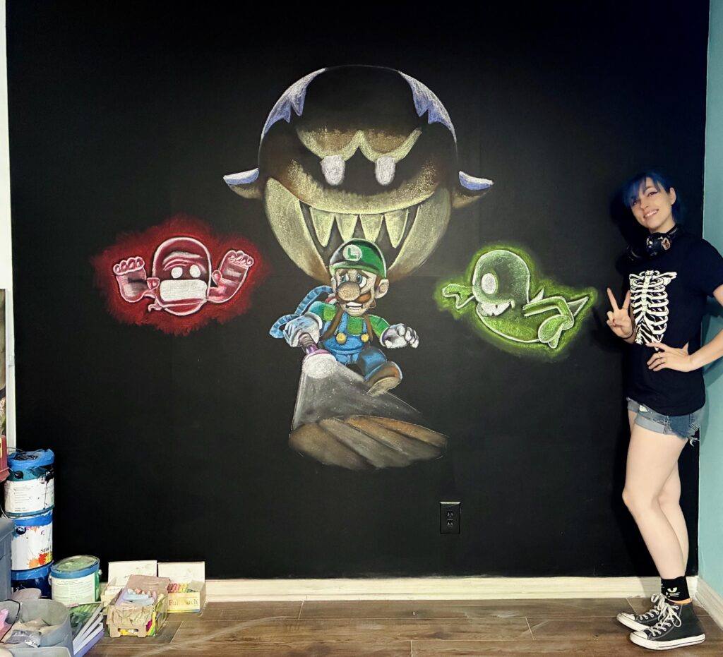 New Spooky Chalk Drawing!