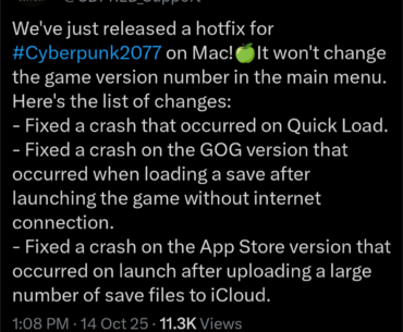 A hotfix for Mac