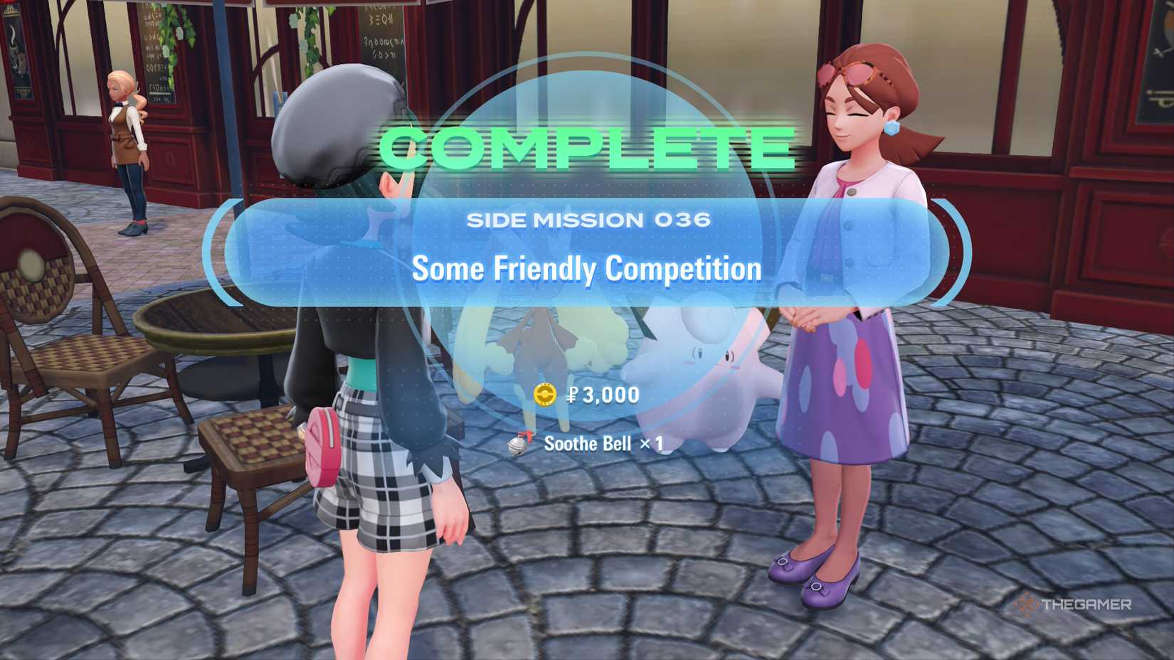 Receiving the Soothe Bell in Pokemon Legends Z-A.