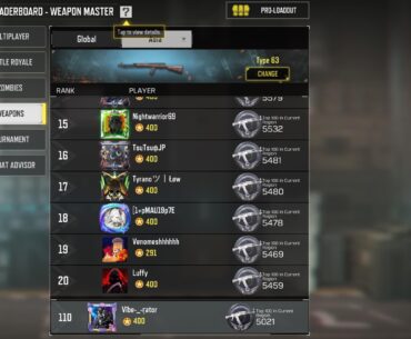 So if I push little , I’ll get that weapon rank tag on my profile before every match ?