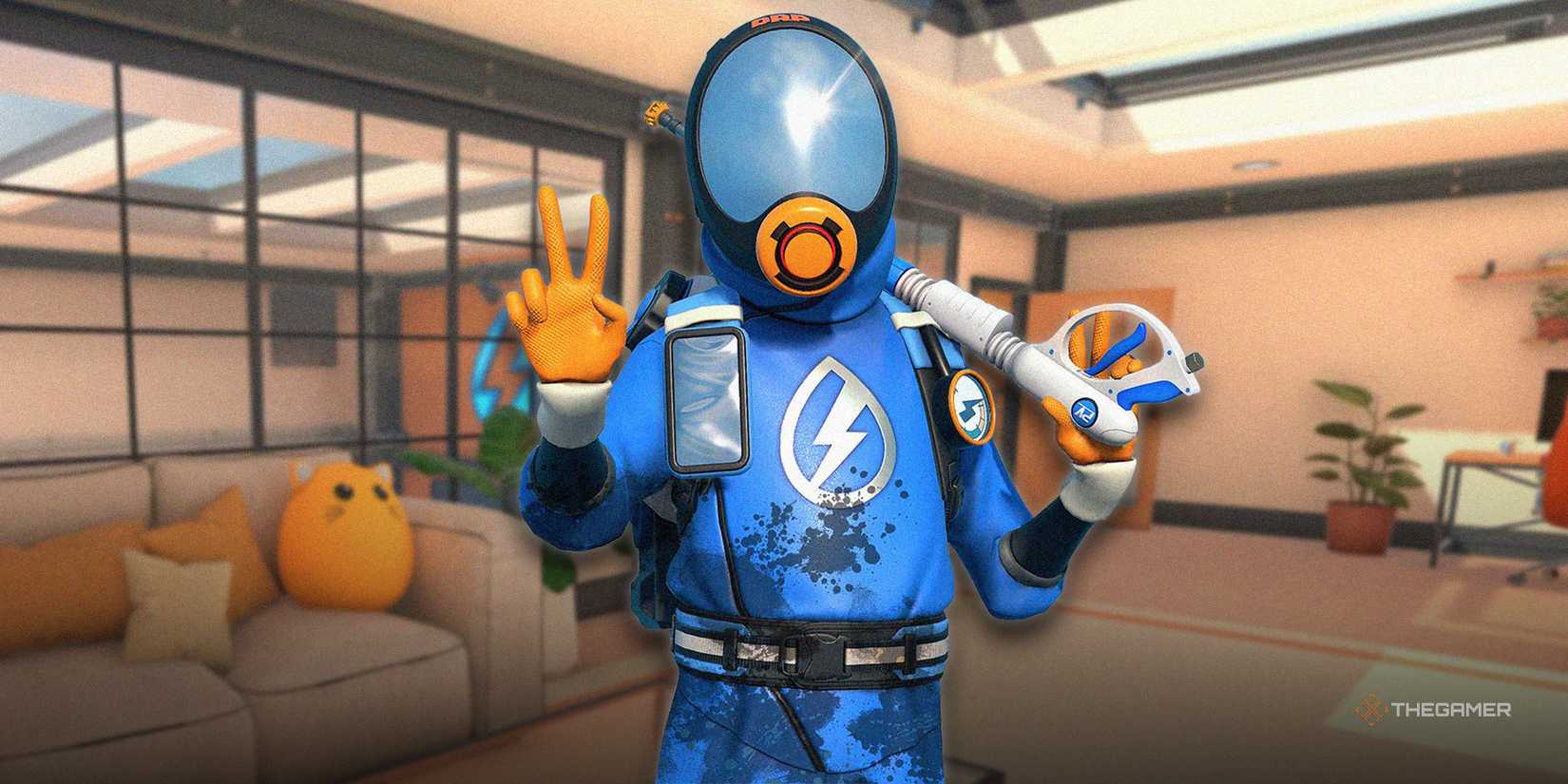 TG PowerWash Simulator 2 character key art in front of home base.