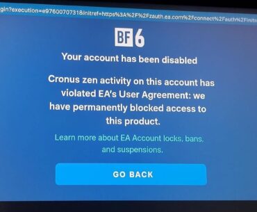 Battlefield 6 is now banning Cronus Zen users with this message.