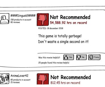 Steam reviews be like