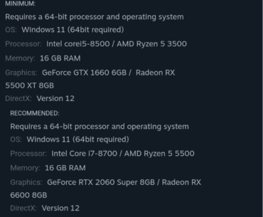 Resident Evil Requiem PC Steam Requirements