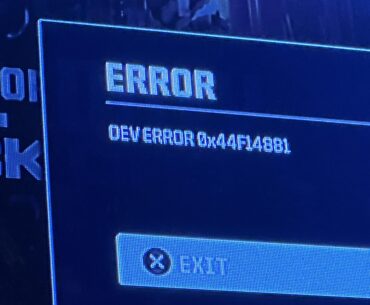 Help with Dev Error PS5