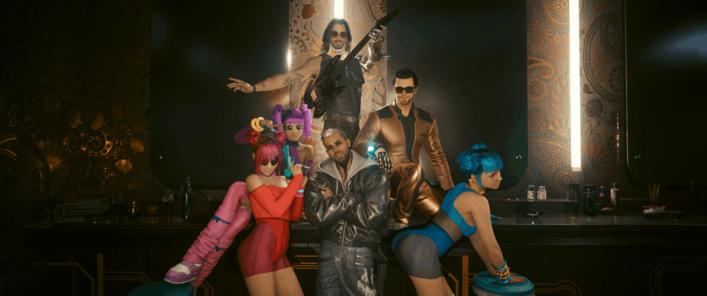 I love that the game organically played a photoshoot scene and allowed me to get creative! How did you arrange this pose in your playthrough?